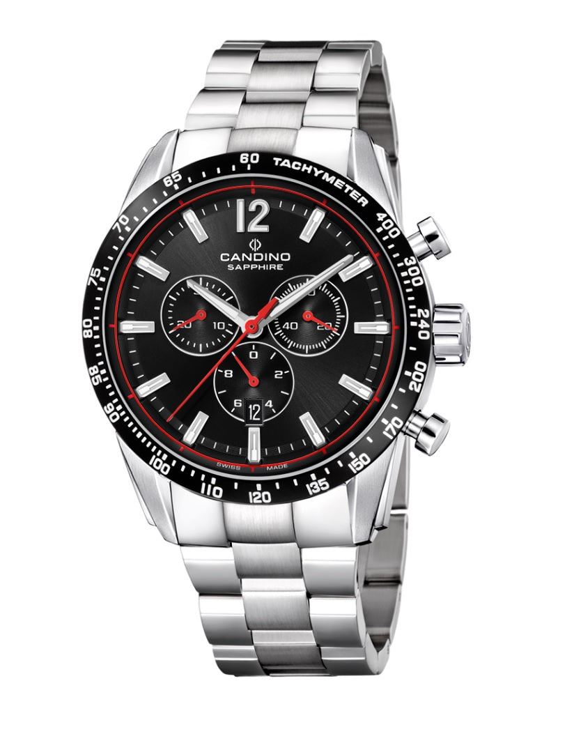 Candino Sapphire Swiss Made Mens Stainless Steel Watch - Sport Gents ...
