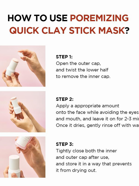 SKIN1004 Poremizing Quick Clay Stick Mask - Sebum Soaking & Pore Tightening