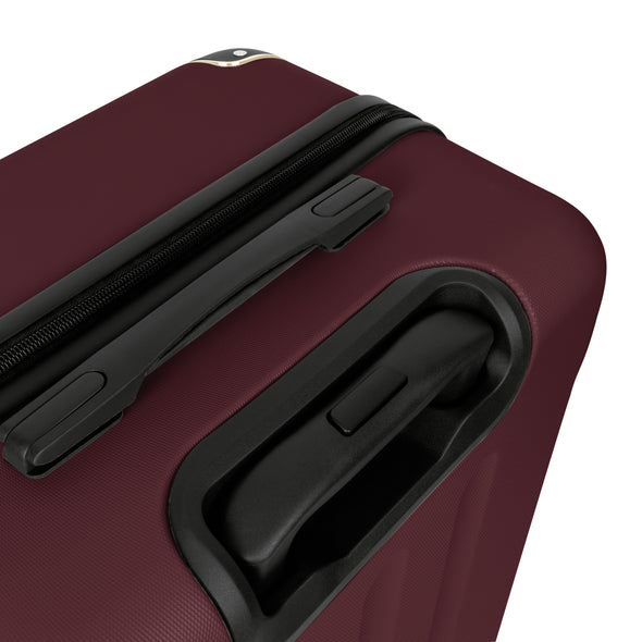 Swiss Hufeisen 3-Piece Travel Luggage Set - Bordeaux Gold