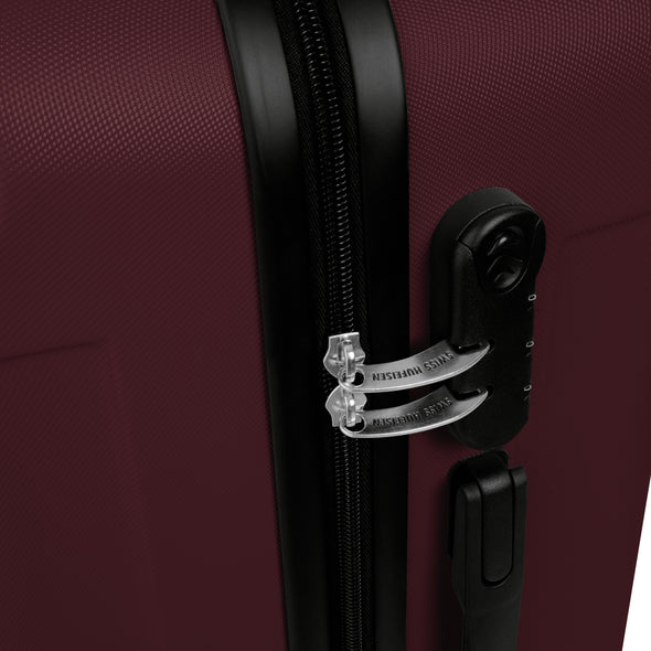 Swiss Hufeisen 3-Piece Travel Luggage Set - Bordeaux Gold