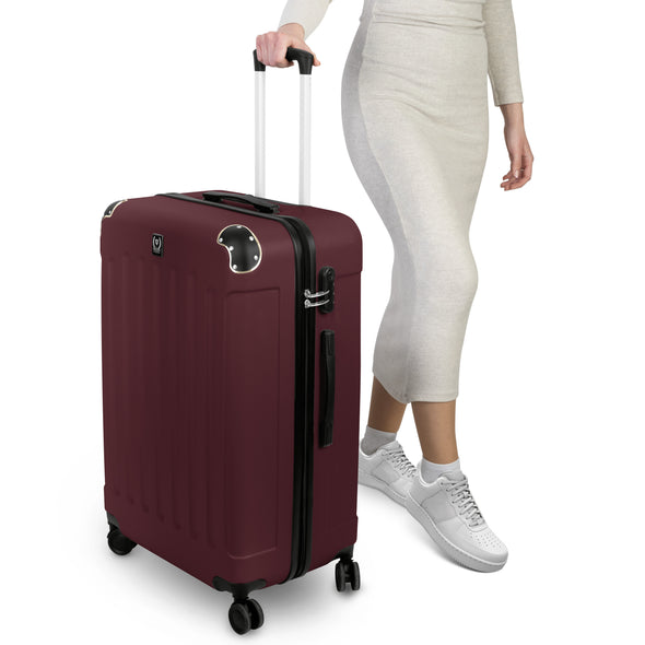 Swiss Hufeisen 3-Piece Travel Luggage Set - Bordeaux Gold