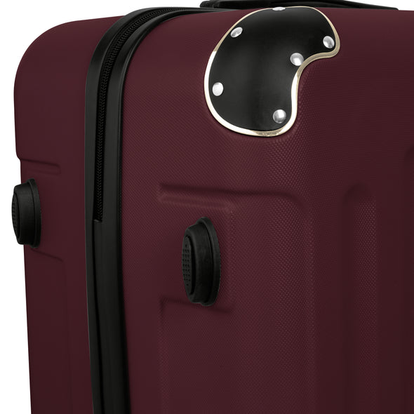 Swiss Hufeisen 3-Piece Travel Luggage Set - Bordeaux Gold