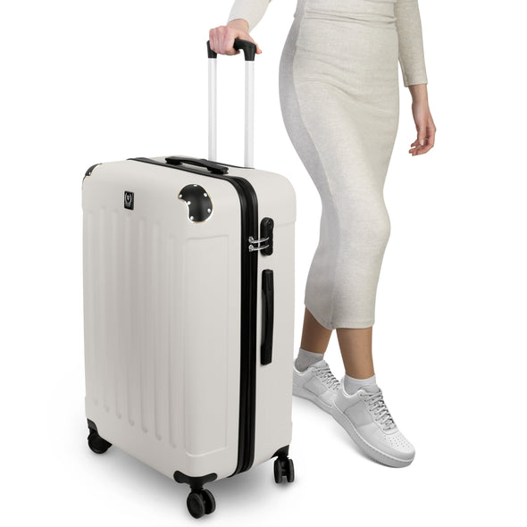 Swiss Hufeisen 3-Piece Travel Luggage Set - Cream & Gold