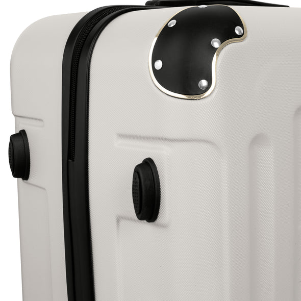 Swiss Hufeisen 3-Piece Travel Luggage Set - Cream & Gold