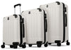 Swiss Hufeisen 3-Piece Travel Luggage Set - Cream & Gold
