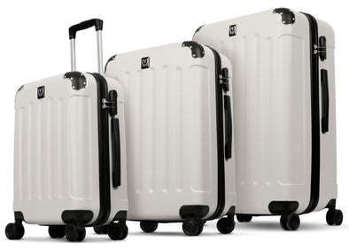 Swiss Hufeisen 3-Piece Travel Luggage Set - Cream & Gold