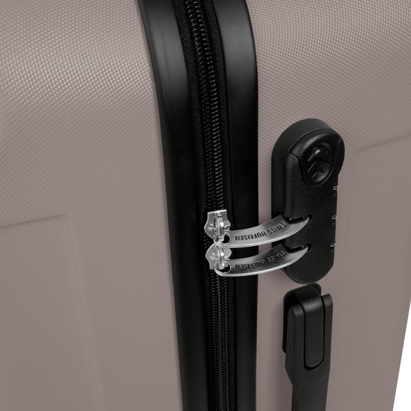 Swiss Hufeisen 3-Piece Travel Luggage Set - Taupe & Rose Gold