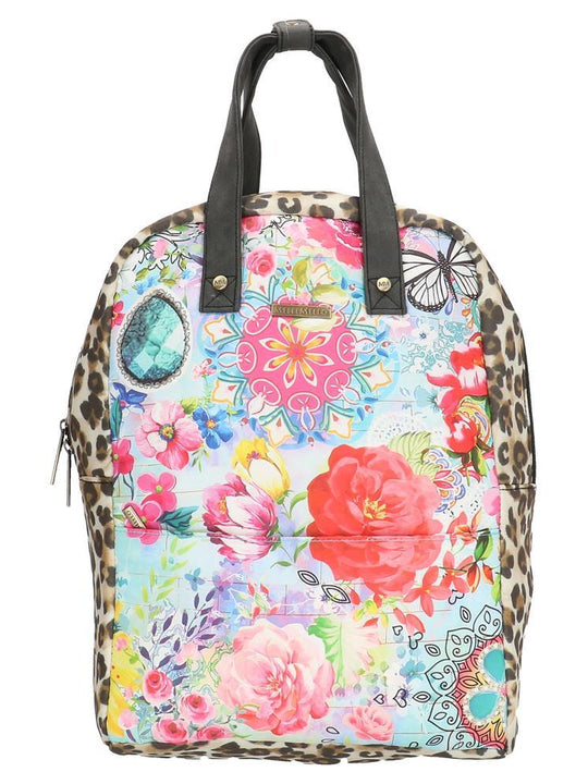 Melli Mello Flower&Leopard Ladies Backpack - Colourful