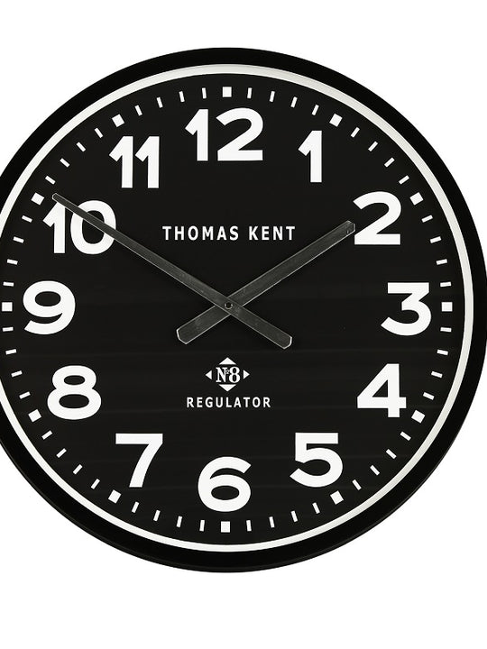 Thomas Kent 54cm Arabic Regulator Round Wall Clock - Black