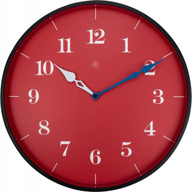 NeXtime 40cm Arthur Plastic Round Wall Clock - Red