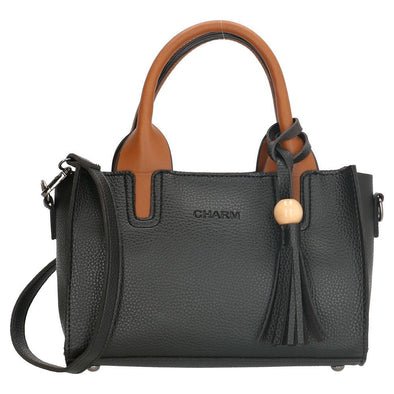 Charm London Covent Garden Ladies PU Hand Bag - Black