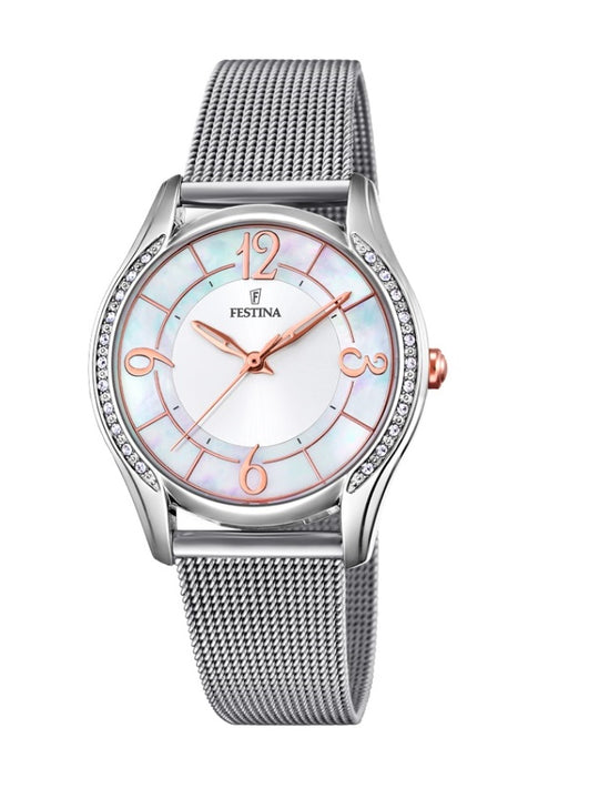 Festina Made Moiselle Analogue Ladies Wrist Watch - Silver F20420-1