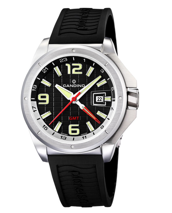 Candino Swiss Made Mens Watch - Solar Planet GMT Collection