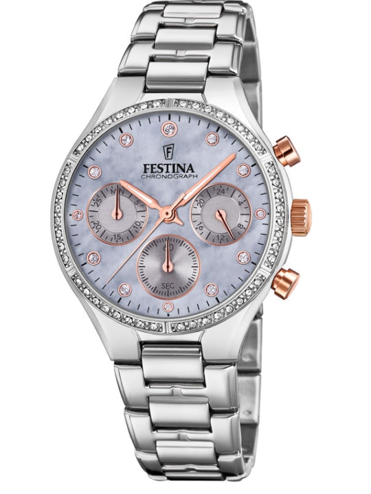 Festina Boyfriend Collection Analogue Ladies Wrist Watch - Silver F20401-3