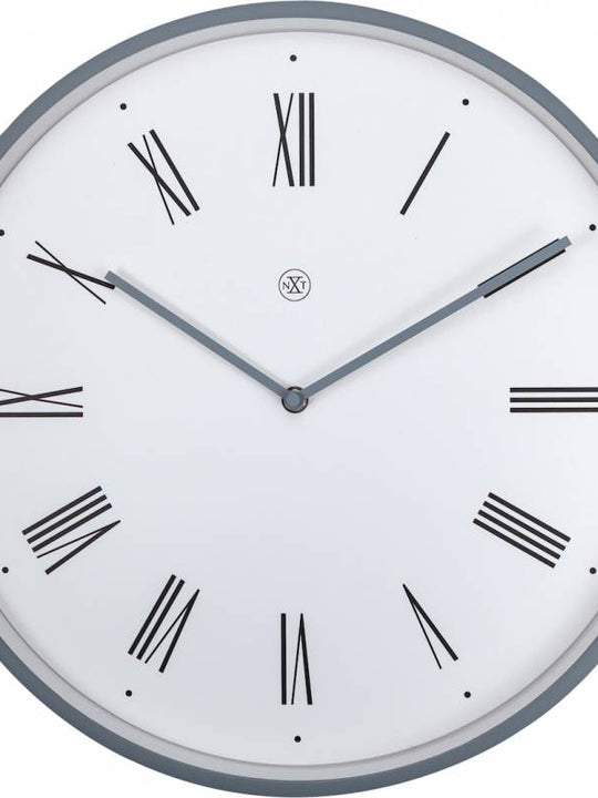 NeXtime 40cm Duke Plastic Round Wall Clock - White 7329WI