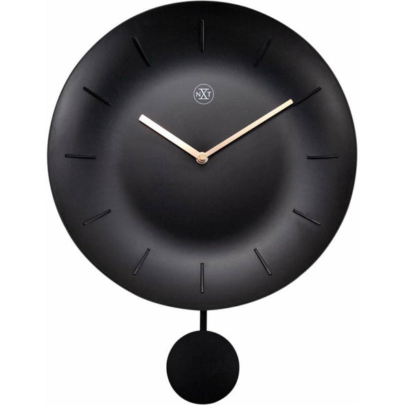 NeXtime 30cm Bowl Plastic Round Wall Clock - Black 7339ZW