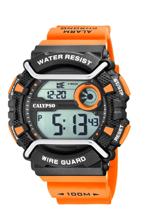 Calpyso Digital Mens Wire Guard Sports Watch - Digital Gent Collection