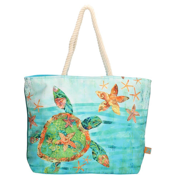 PE-Florence Turtle Sea Ladies Shopper Bag - Mint