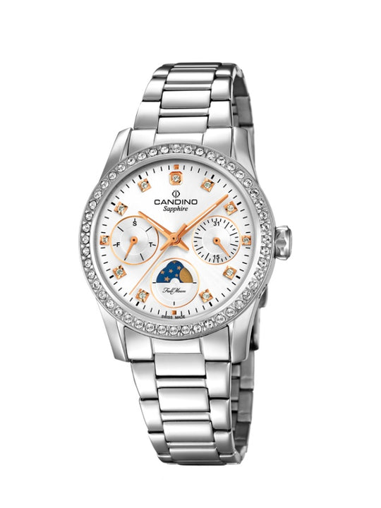 Candino Sapphire Swiss Made Ladies Stainless Steel Watch - Lady Casual