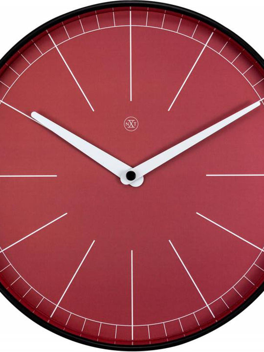 NeXtime 25cm Axel Plastic Round Wall Clock - Red