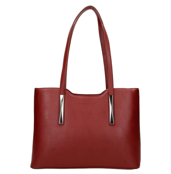 David Jones Paris Ladies Shopper/Hand Bag - Bordeaux 5621-1