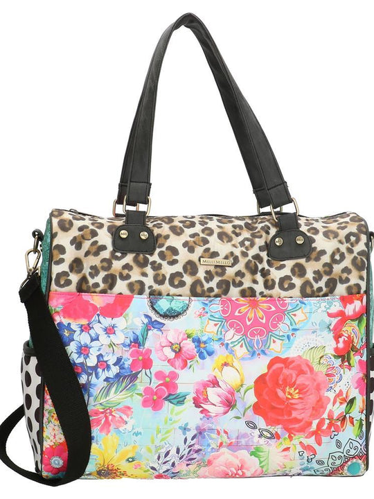 Melli Mello Flower&Leopard Ladies Shoulder Bag - Colourful 17122