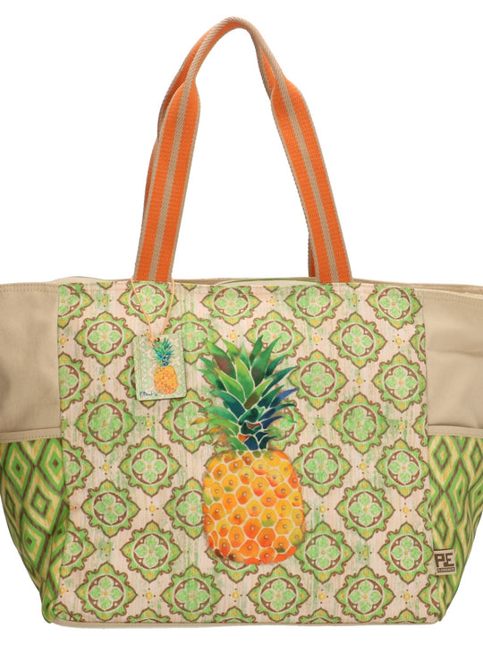 PE-Florence Pineapple Collection Ladies Shopper- Sand Olive