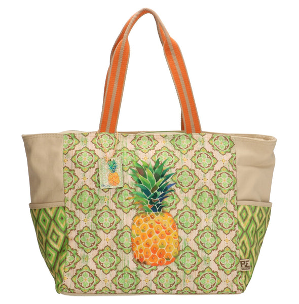 PE-Florence Pineapple Collection Ladies Shopper- Sand Olive