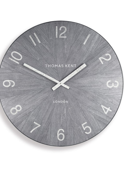 Thomas Kent 38cm Wharf Limestone Open Face Round Wall Clock - Grey