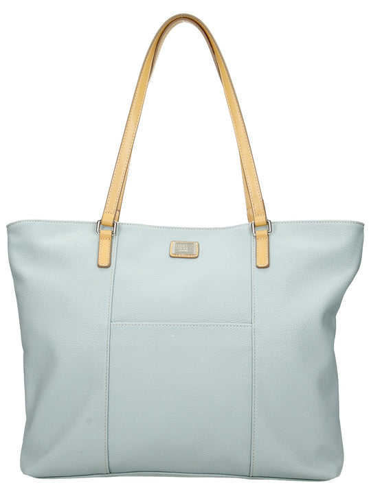 David Jones Paris Ladies Shopper/Tote Bag - Light Blue 5572-2