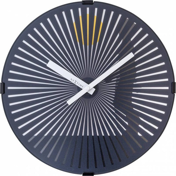 NeXtime 30cm Walking Man Motion Plastic Round Wall Clock - Black