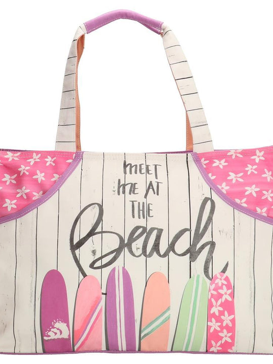 PE-Florence Meet Me at the Beach Ladies Shopper Bag - Pink