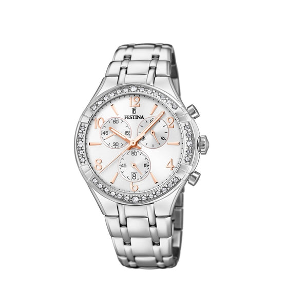 Festina Boyfriend Collection Analogue Ladies Wrist Watch - Silver F20392-1