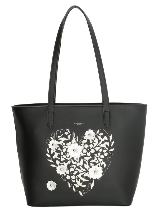 David Jones Paris Ladies Shopper/Tote Bag - Black CM3859