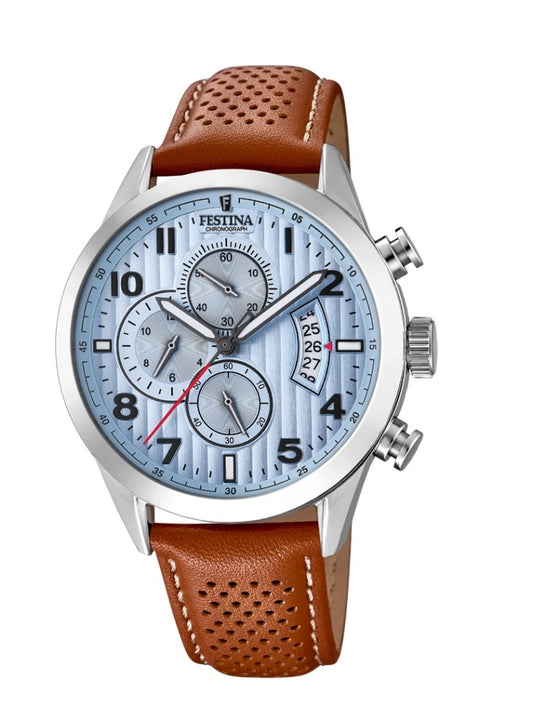 Festina Chrono Sport Analogue Men's Wrist Watch with Leather Strap F20271/4