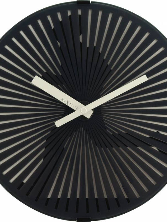 NeXtime 30cm Running Man Motion Plastic Round Wall Clock - Black
