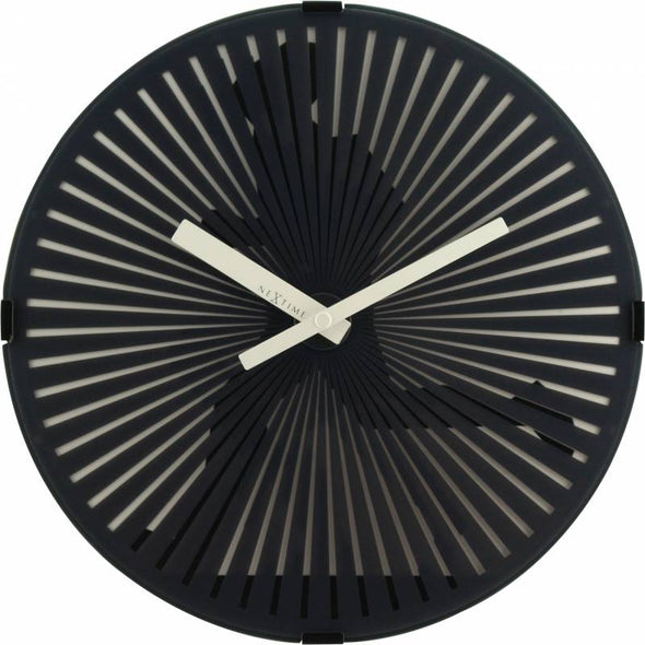 NeXtime 30cm Running Man Motion Plastic Round Wall Clock - Black