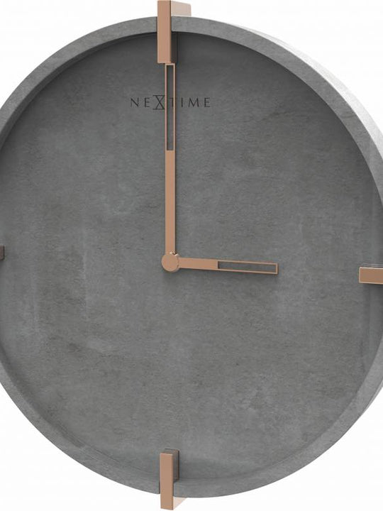 NeXtime 32cm Concrete Mohawk Wall Round Wall Clock - Grey