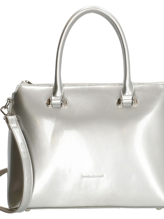 David Jones Paris Ladies Shopper/Hand Bag - Silver 5790