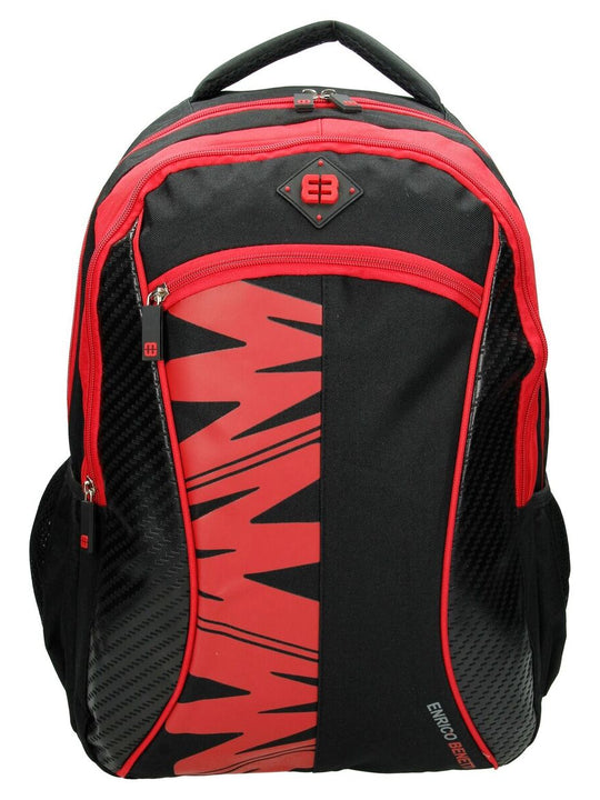 Enrico Benetti Natal Polyester 35 litres Backpack - Black & Red 06