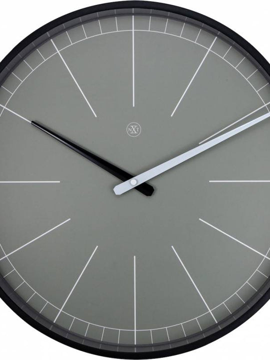 NeXtime 40cm Gray Plastic Round Wall Clock - Grey 7328GS