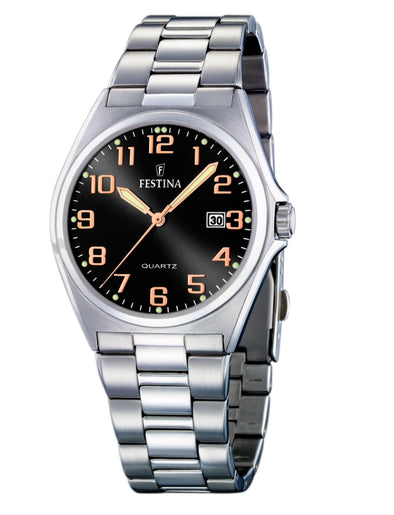 Festina Acero Classic Analogue Men's Wrist Watch - Stainless Steel F16374