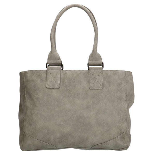 Beagles Alcublas Ladies PU Leather Shopper Bag - Light Grey