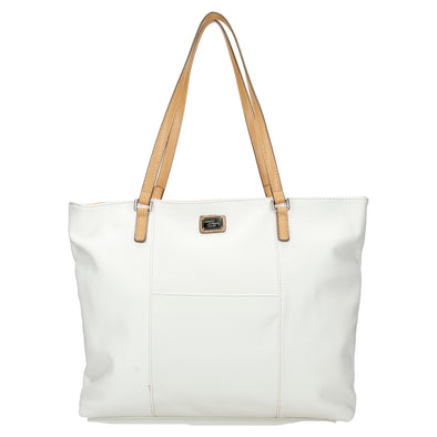 David Jones Paris Ladies Shopper/Tote Bag - White 5572-2