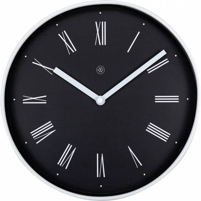 NeXtime 25cm Irving Plastic Round Wall Clock - Black