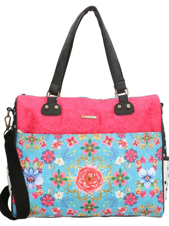 Melli Mello Lyan Ladies Shoulder Bag - Blue & Pink