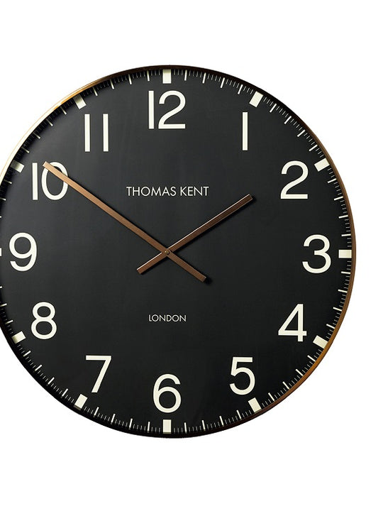 Thomas Kent 40cm Smith Arabic Round Analog Wall Clock - Black