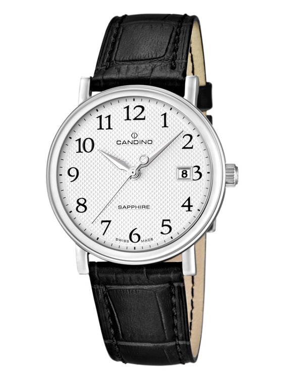 Candino Swiss Made Mens Leather Watch - Gents Classic Timeless Collection