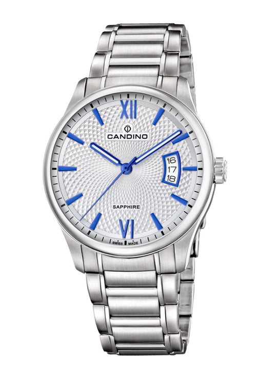 Candino Sapphire Swiss Made Mens Stainless Steel Watch - Timeless Gents