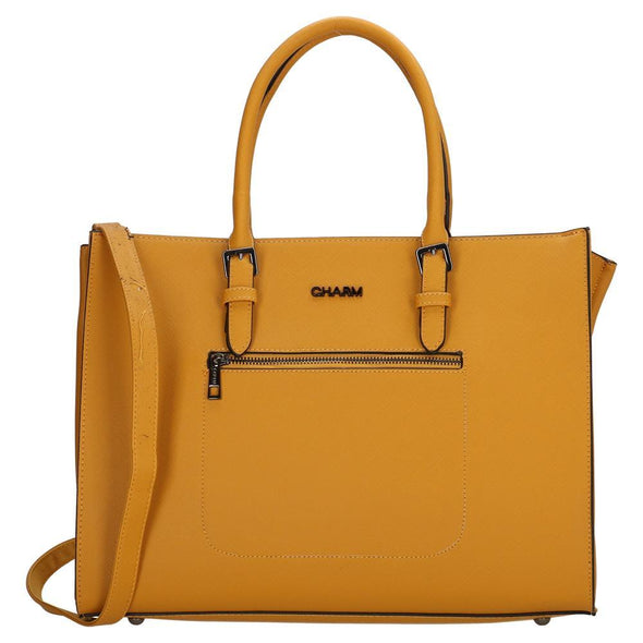 Charm London Birmingham Ladies PU Shopper Bag - Gold